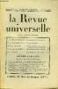 LA REVUE UNIVERSELLE TOME 54 N°7 - A. de CHATEAUBRIANT. Les Karamazov et le Sphinx I.H. de MONTHERLANT. Croquis africains. Charles OULMONT. Ernest ...