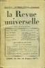 LA REVUE UNIVERSELLE TOME 55 N°16 - Charles MAURRAS. Marseille et son empire. I.René BENJAMIN. Sacha Guitry : le Théâtre dans la vie (fin). Paul ...