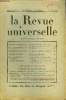 LA REVUE UNIVERSELLE TOME 57 N°3 - Princesse RADZIWILL. La Crise d’Agadir (1911) (lettres inédites au général de Robilant) . .H. de MONTHERLANT. ...