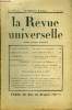 LA REVUE UNIVERSELLE TOME 57 N°5 - Lucien CORPECHOT. Souvenirs d’un journaliste. I. Camille MAUCLAIR. Quatre sanctuaires grecs. I. S. ROSENTAL. La ...