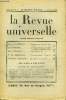 LA REVUE UNIVERSELLE TOME 62 N°11 - Lucien CORPECHOT. Souvenirs sur Rémy de Gourmont. Louis GARROS. Le Raid allemand sur la Normandie (septembre ...