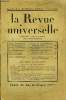 LA REVUE UNIVERSELLE TOME 75 N°18 - Henry BORDEAUXde l’Académie française. Mémoire sur les pays Rhénans (décembre 1918). I. Pierre VARILLON. Les ...
