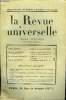 LA REVUE UNIVERSELLE TOME 78 N°18 - Henri MASSIS. Destin d’un Age (1909-1939).Charles MAURRAS de l’Académie française. Maîtres et témoins de ma vie ...