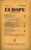 EUROPE REVUE MENSUELLE N° 151 - MICHELET : Lettres..MARIE LE FRANC : Annàbel. PAUL SOUFFRON : Poèmes.CLAIRE SAINTE-SOLINE : D’une haleine (I). ...