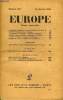 EUROPE REVUE MENSUELLE N° 169 - GEORGES FRIEDMANN : André Gide et VU.R.S. S.ERNEST TISSERAND : Porphyre. Y. DELÉTANG-TARDIF : Aventure matinale. ...