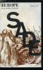 EUROPE REVUE MENSUELLE N° 522 - Sade - Le lecteur de Sade par Pierre Abraham, Sade entier par Hubert Juin, Sade encore un effort par Jean Claude ...
