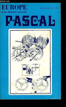 EUROPE REVUE MENSUELLE N° 597-598 - Pascal - Toute sa vie, il sera cet enfant inquiet par Elie Faure, Pascal face aux souffrances et aux affaires de ...