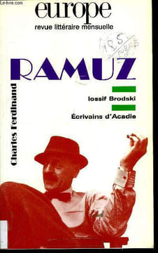 EUROPE REVUE MENSUELLE N° 853 - Jérôme MEIZOZ. Ramuz reconsidéré'Jean STAROBINSKI. Le contre.Charles-Albert CINGRIA. L’événement.Joël CORNUAULT. Une ...
