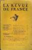 LA REVUE DE FRANCE 3e ANNEE N°23 - ERNEST PÉROCHON. Les Gardiennes (1re partie)...L. DE LAUNAY de l'Académie des Sciences.. Tremblements de Terre et ...