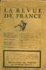 LA REVUE DE FRANCE 9e ANNEE N°8 - MARECHAL FOCH.. Du Malaise mondial .. .JEAN MARTET. Gubbiab (1re partie).STÉPHANE MALLARMÉ.. Le Pitre châtié ...