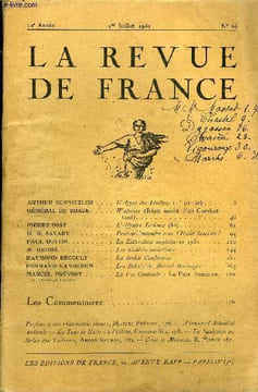 LA REVUE DE FRANCE 12e ANNEE N°13 - ARTHUR SCHNITZLER. L'Appel des Ténèbres (ire partie)GÉNÉRAL DE BRACK. Waterloo (Récit inédit d'un Combattant) ...