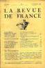 LA REVUE DE FRANCE 17e ANNEE N°21 - ALAIN SERDAC. Port-Macquarie (4e partie) .FERDINAND DUVIARD. Ferdinand Fabre et ses Intimes (1).FERDINAND FABRE .. ...