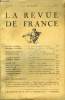 LA REVUE DE FRANCE 17e ANNEE N°23 - LUDOVIC NAUDEAU. Un grand Reportage (1re Partie).MAURICE TOUCHARD . Le Prince de Joinville et la Guerre ...