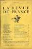 LA REVUE DE FRANCE 18e ANNEE N°3 - GEORGES SIMENON. Les Sœurs Lacroix (3e Partie) ... ;ABEL BONNARD de l’Académie française.. La Prière du Débauché ...