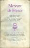 MERCURE DE FRANCE N° 1213 - Claude Simon, La statue. Pablo Neruda, Poèmes. Gabriel Bounoure, La perle blanche. W. H. Hudson, El Ombu. Jacques Garelli, ...