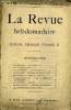 LA REVUE HEBDOMADAIRE TOME XLI N°176 - Paul HERVIEU. - L’Armature. (II.).*** — Le siège de Paris. (III.).Georges BEAUME. — Les Vendanges. (I.)..Paul ...