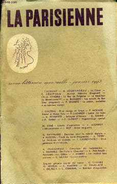 LA PARISIENNE N° 1 - J. LAURENT — M. JOUHANDEAU : Le César — P. LÉAUTAUD. Journal littéraire (fragment) —CH.-A. CINGRIA : Le Bey de Pergame — Le ...