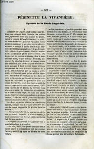 EXTRAIT DE L'ECHO DES FEUILLETONS - RECUEIL DE NOUVELLES, CONTES, ANECDOTES, EPISODES, ETC - Première année. Périnette la vivandière - Episode de la Garde Impériale par Horace Raisson, Le prix de la vie - Histoire tirée des Mémoires d'un gentilhomme