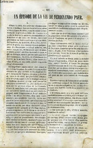 EXTRAIT DE L'ECHO DES FEUILLETONS - RECUEIL DE NOUVELLES, CONTES, ANECDOTES, EPISODES, ETC - Deuxième année. Un épisode de la vie de Ferdinando Paer par Louis Méhul, Le masque noir, Coquelin par Méry, Une majesté de cinq ans par Paul Foucher