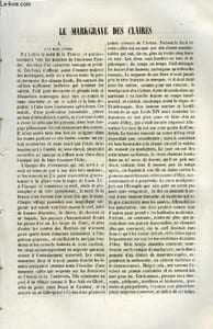 EXTRAIT DE L'ECHO DES FEUILLETONS - RECUEIL DE NOUVELLES, CONTES, ANECDOTES, EPISODES, ETC - Le markgrave des claires par Hippolyte Castille