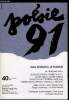 POESIE 91 N° 40 - Petit compendium portatif a l'usage des foules whitmaniennes, Changement de cap sur fond d'Amérique, Entretien entre Kenneth White ...