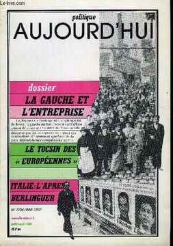 POLITIQUE AUJOURD'HUI NOUVELLE SERIE N°5 - Le tocsin du 17 juin 1984 par François Hincker. Réflexions naïves et à la première personne du singulier ...