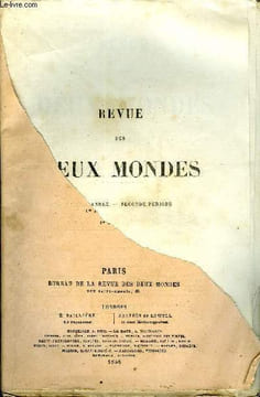 REVUE DES DEUX MONDES XXVIIIe ANNEE N°1 - De la civilisation moderne par Charles de Rémusat. Une année dans le Sahel - journale d'un absent par Eugène ...