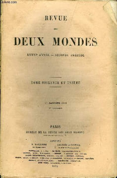REVUE DES DEUX MONDES XXXVIe ANNEE N°2 - I.— L’ITALIE ET LA VIE ITALIENNE. — VII. — FLORENCE, LE MOYEN AGE,LE XVe SIÈCLE ET LA RENAISSANCE, par M. ...