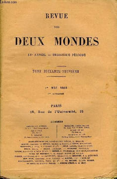 REVUE DES DEUX MONDES LVe ANNEE N°1 - I.— LE ROMAN D’UN FATALISTE, deuxième partie, par M. HenryBalmsson.II.— JEANNE D'ARC A DOMREMY, par M. Siméon ...