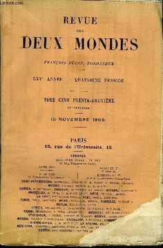 REVUE DES DEUX MONDES LXVe ANNEE N°2 - I.— DERNIER REFUGE, première partie, par SI. Edouard ltod.II.— LE JOURNAL DE ROME, par M. Gaston Boissier, ...