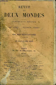 REVUE DES DEUX MONDES LXVe ANNEE N°4 - I.— DERNIER REFUGE, troisième partie, par M. Edouard Rod.II.— DE L’ORGANISATION DU SUFFRAGE UNIVERSEL. — IV. ...