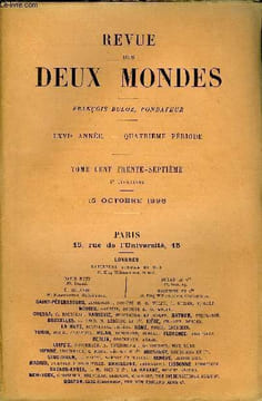 REVUE DES DEUX MONDES LXVIe ANNEE N°4 - I.- LE COMTE DE CAVOUR ET LE PRINCE DE BISMARCK,première partie, par M. le comte Benedetti.II.— LA-HAUT, ...