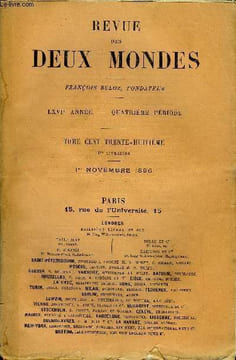 REVUE DES DEUX MONDES LXVIe ANNEE N°1 -I.— LA-HAUT, deuxième partie, par M. Edouard Rod.II.— PSYCHOLOGIE DE L’ESPRIT FRANÇAIS; AUTREFOIS ...