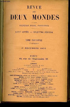 REVUE DES DEUX MONDES LXXVe ANNEE N°3 - I.— UN VOYAGE A SPARTE, deuxième partie, par M. MauriceBarrés.II.— L’ÉQUILIBRE POLITIQUE ET LA DIPLOMATIE, par ...