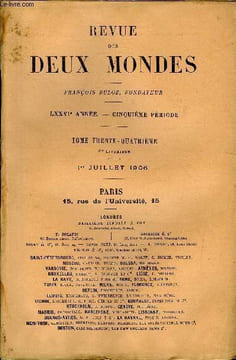 REVUE DES DEUX MONDES LXXVIe ANNEE N°1 - I. — LA DUCHESSE DE BOURGOGNE ET L’ALLIANCE SAVOYARDE.— LE DUC DE BOURGOGNE AU CONSEIL, par M. Le comte ...