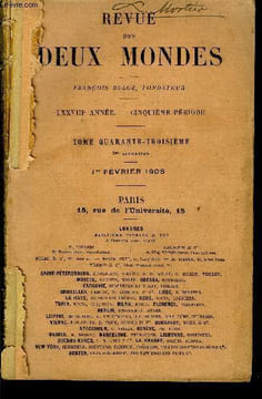 REVUE DES DEUX MONDES LXXVIIIe ANNEE N°3 - I.—LES YEUX QUI S’OUVRENT (1), dernière partie, parM. Henry Bordeaux.II.— LA PERSONNE ET L’OEUVRE DE TAINE, ...