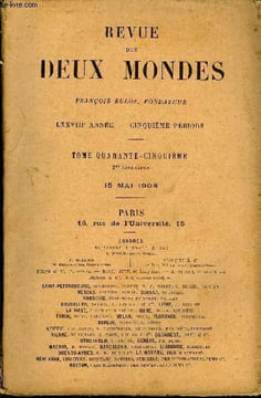 REVUE DES DEUX MONDES LXXVIIIe ANNEE N°2 - I- — PATRICE, fragmens de roman, par Ernest Renan.II.— LIS PLÉBISCITE, par M. Emile Ollivier, de ...