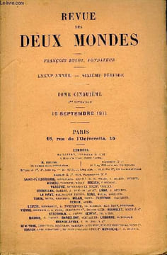 REVUE DES DEUX MONDES LXXXIe ANNEE N°2 - I. — LES FRONTIÈRES DU CŒUR, deuxième partie, par M. Victor Margueritte.II. — MADEMOISELLE DE GOURNAY, par M. ...