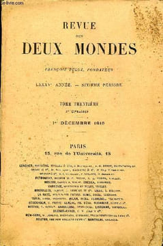 REVUE DES DEUX MONDES LXXXVe ANNEE N°3 - I.-LE PANGERMANISME ET LA PHILOSOPHIE DE L’HISTOIRE.— LETTRE A M. HENRI BERGSON, par M. Imbart de la Tour, de ...