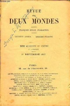 REVUE DES DEUX MONDES LXXXVIIe ANNEE N°1 - I.— COMÉDIES ET PROVERBES. — LA NUIT PORTE CONSEIL.— PROVERBE EN UN ACTE ET TROIS TABLEAUX, par Gérard ...