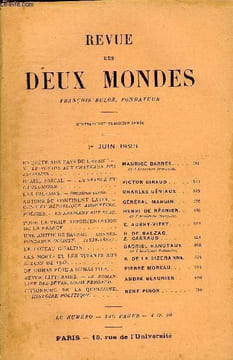 REVUE DES DEUX MONDES XCIIIe ANNEE N°3 - ENQUÊTE AUX PAYS DU LEVANT. — VI. LE VOYAGE AUX CHATEAUX DES ASSASSINS. MAURICE BARRES. . . .de l'Academie ...