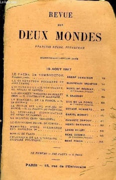 REVUE DES DEUX MONDES XCVIIe ANNEE N°4 - LE PACHA DE TOMBOUCTOU.Première partie. André DEMAISON.LA GÉNÉRATION PRÉSENTE EN ANGLETERRE. CLOUDESLEY ...