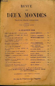 REVUE DES DEUX MONDES CVIIIe ANNEE N°4 - CRIS DANS LE CIEL. — Première partie .ANDRÉ CORTHIS . LES PAPIERS INTIMES DE MARIE-LOUISE.GLAUCOLOMBARDI. ...