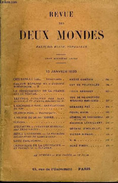 REVUE DES DEUX MONDES CIXe ANNEE N°2 - CRIS DANS LE CIEL. — Dernière partie .ANDRÉ CORTHIS. HECTOR BERLIOZ ET L'EUEOPEROMANTIQUE. — II. GUY DE ...