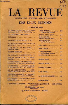 LA REVUE LITTERATURE, HISTOIRE, ARTS ET SCIENCES DES DEUX MONDES N°3 - LA BATAILLE DES NATIONS (Août-Novembre 1813). — L DRESDE. LOUIS MADELIN. de ...