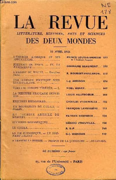 LA REVUE LITTERATURE, HISTOIRE, ARTS ET SCIENCES DES DEUX MONDES N°8 - L’ÉNERGIE ATOMIQUE ET SES APPLICATIONS..PRINCE LOUIS de BROGLIE de l’Académie ...