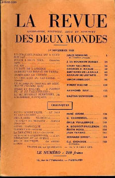 LA REVUE LITTERATURE, HISTOIRE, ARTS ET SCIENCES DES DEUX MONDES N°21 - LE CINQUANTENAIRE DU 6 OCTOBRE 1908. JULES ROMAINS..de l'Académie ...