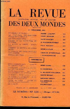 LA REVUE LITTERATURE, HISTOIRE, ARTS ET SCIENCES DES DEUX MONDES N°23 - LE CHEMIN DE DAMAS. PIERRE LYAUTEY .LA TRADITION INSURRECTIONNELLE DE LA ...