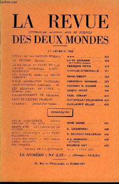 LA REVUE LITTERATURE, HISTOIRE, ARTS ET SCIENCES DES DEUX MONDES N°3 - L’O.N.U. OU LES SOLDATS PERDUS. ***. LE PEINTRE MAUDIT. JULES ROMAINS.de ...