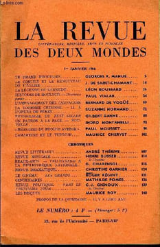 LA REVUE LITTERATURE, HISTOIRE, ARTS ET SCIENCES DES DEUX MONDES N°1 - LE DRAME RHODÉSIEN.. GEORGES R. MANUE.CONCILE ET LE RENOUVEAU DE L'EGLISE. J. ...